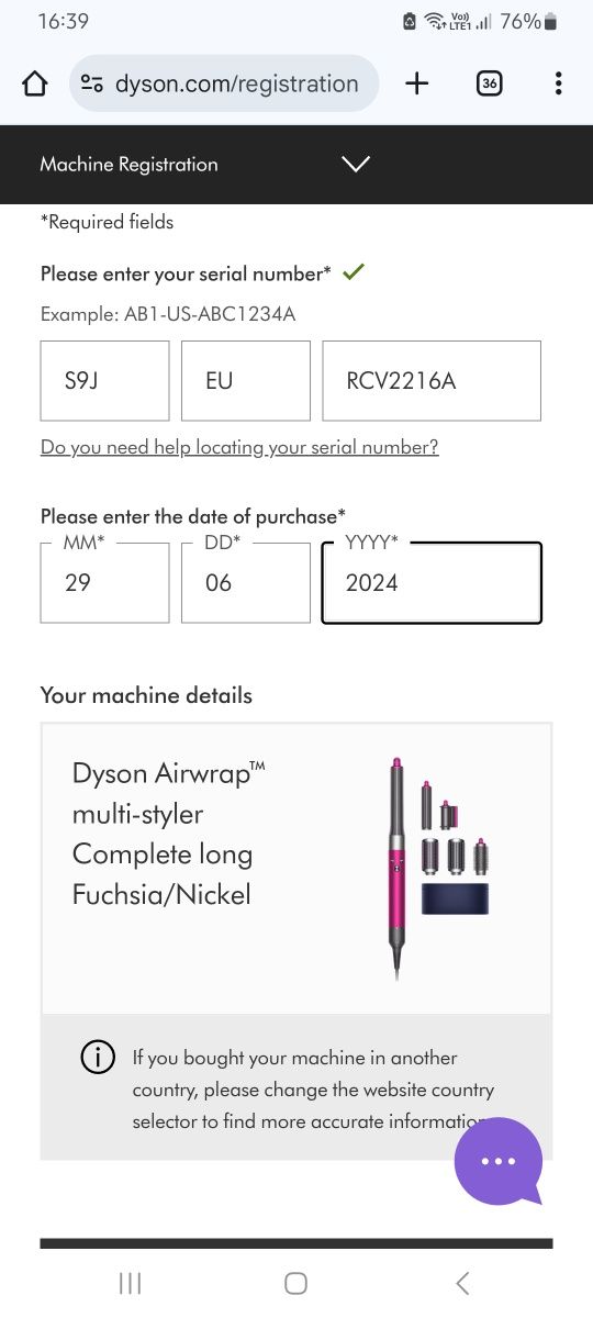 Dyson Airwrap multi-styler Complete long Fuchsia/Nickel
