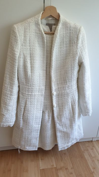 Biały Komplet w stylu Chanel