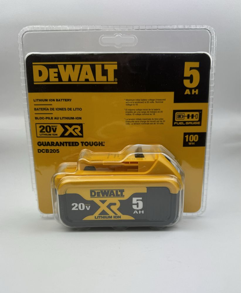 Акумулятор DEWALT DCB205 (DCB184) Li-Ion 5.0 А·год 18/20V MAX* XR