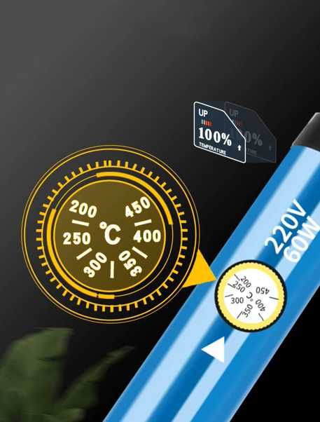 Lutownica - regulowana temperatura - zasilanie 230V - kolbowa - 9szt