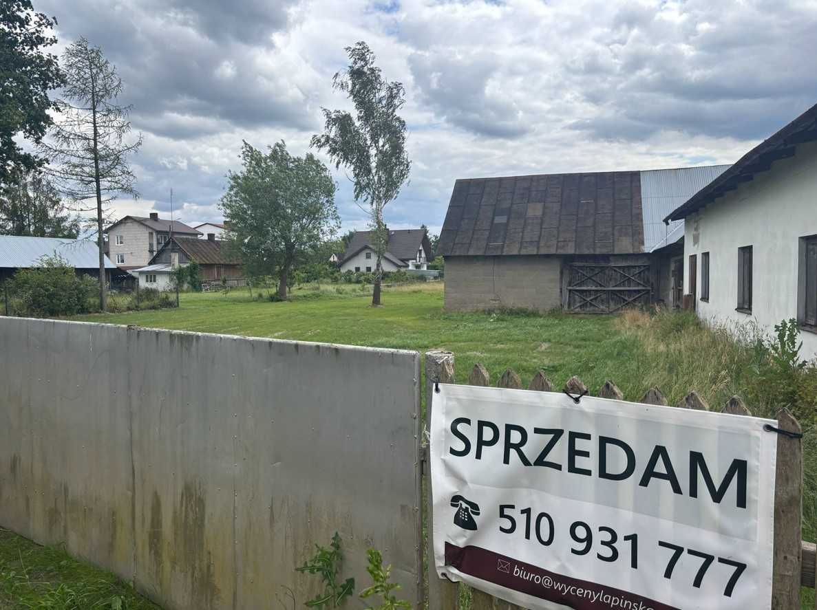 Działka 3 707 m2 z zabudowaniami w mieście Brok