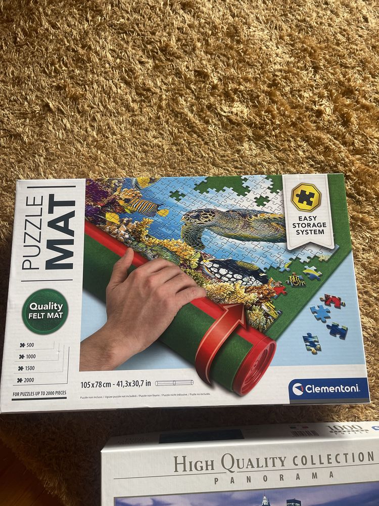 Puzzle com tapete e cola