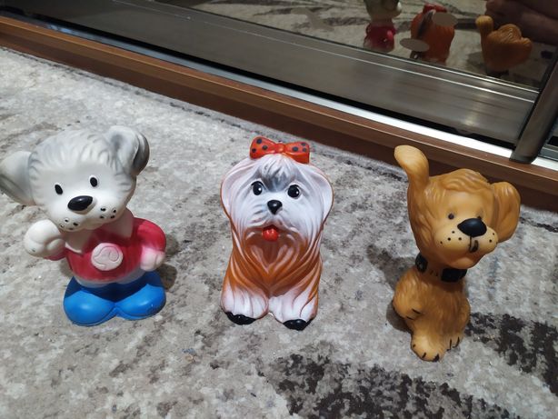 Резиновые игрушки пищалки собака,собачка,щенок СССР
