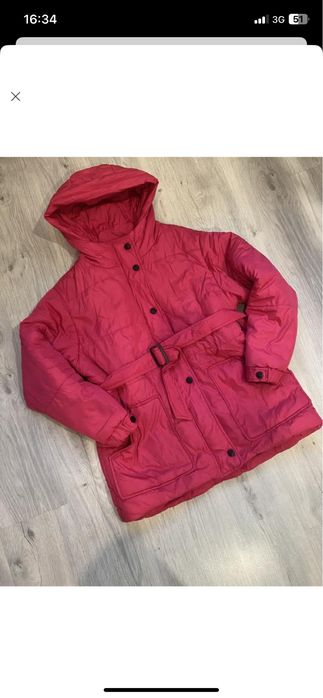 Куртка пуфер с поясом