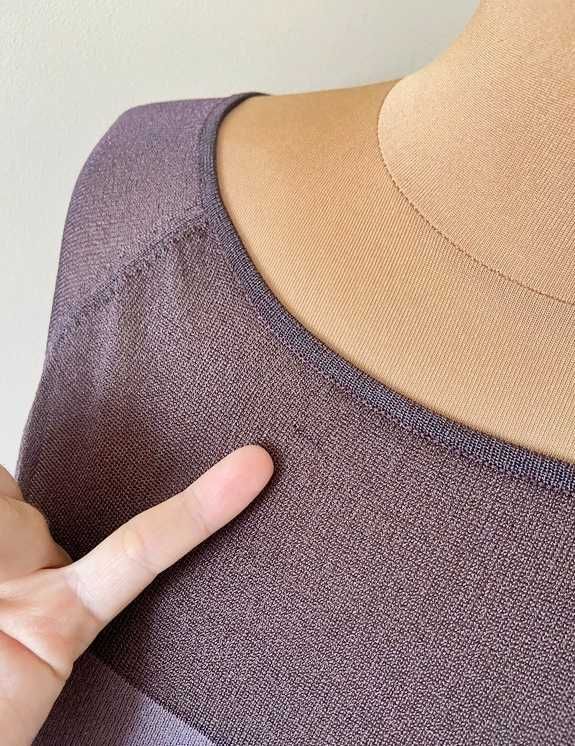 Solar brazowy sweter bluzka siatka oryginalny m l 38 40 modna basic