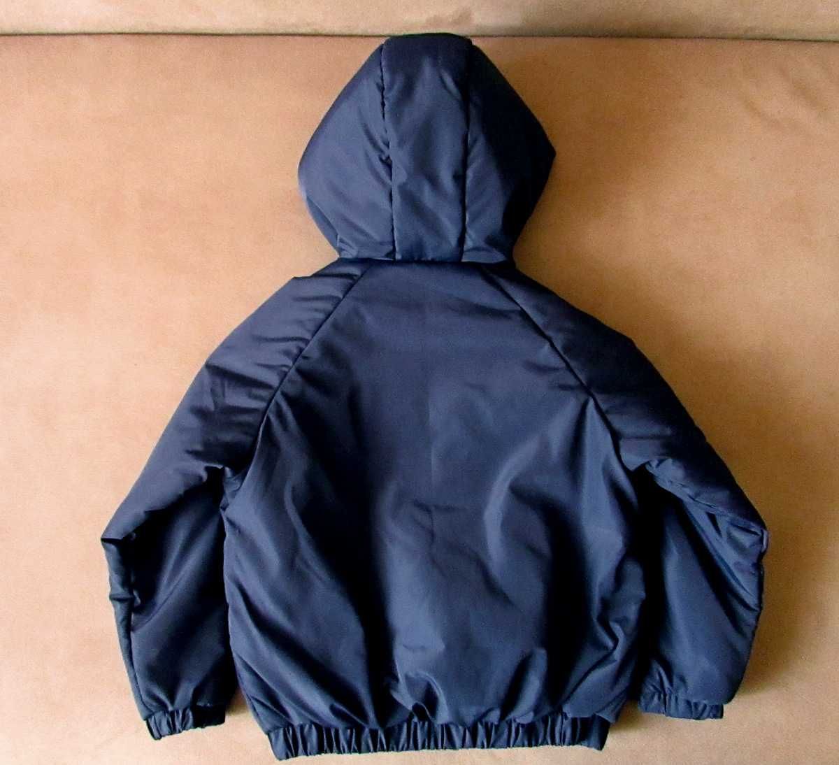 Весняна куртка для хлопчика зі світловідбивними вставками синя, 110 р