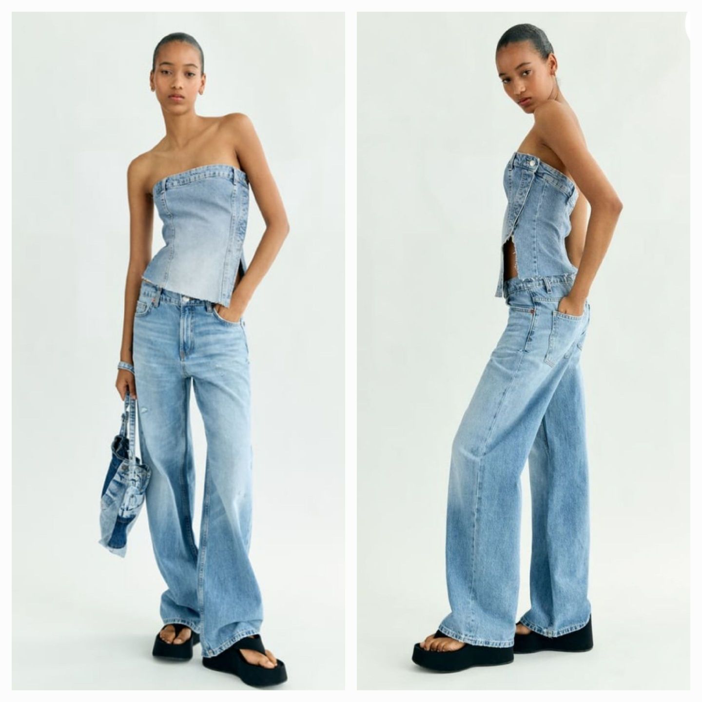 Новий трендовий джинсовий корсет Zara