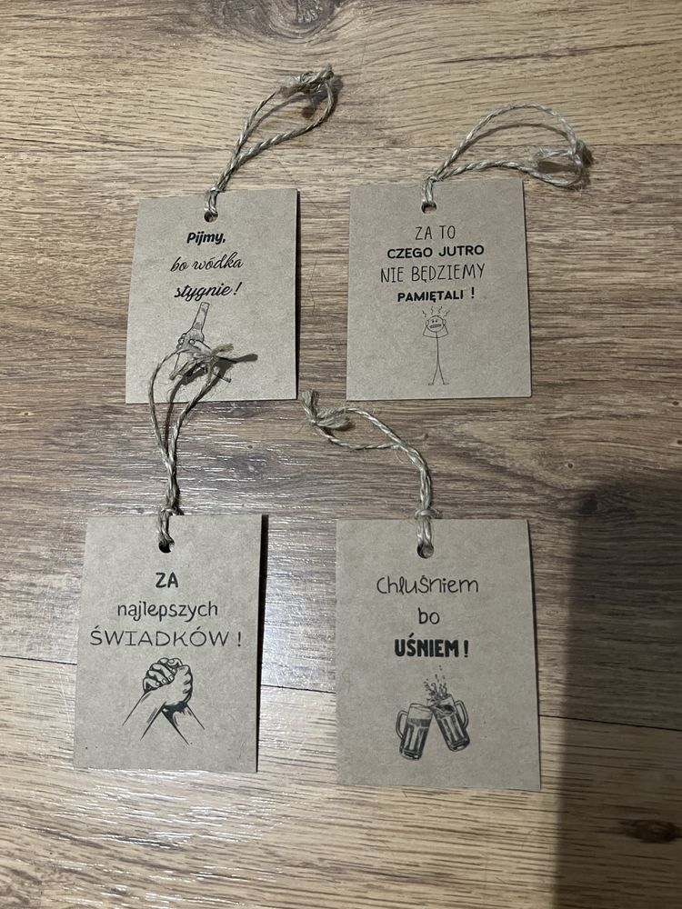 Zawieszki na wodke weselną