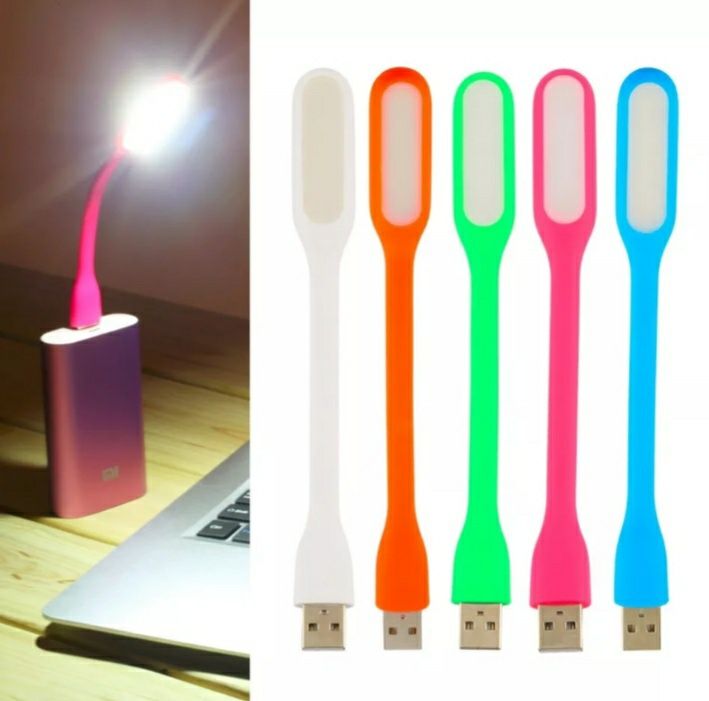 Гнучка лампа USB LED для ПК, ноутів. Гибкая ЛЕД лампа