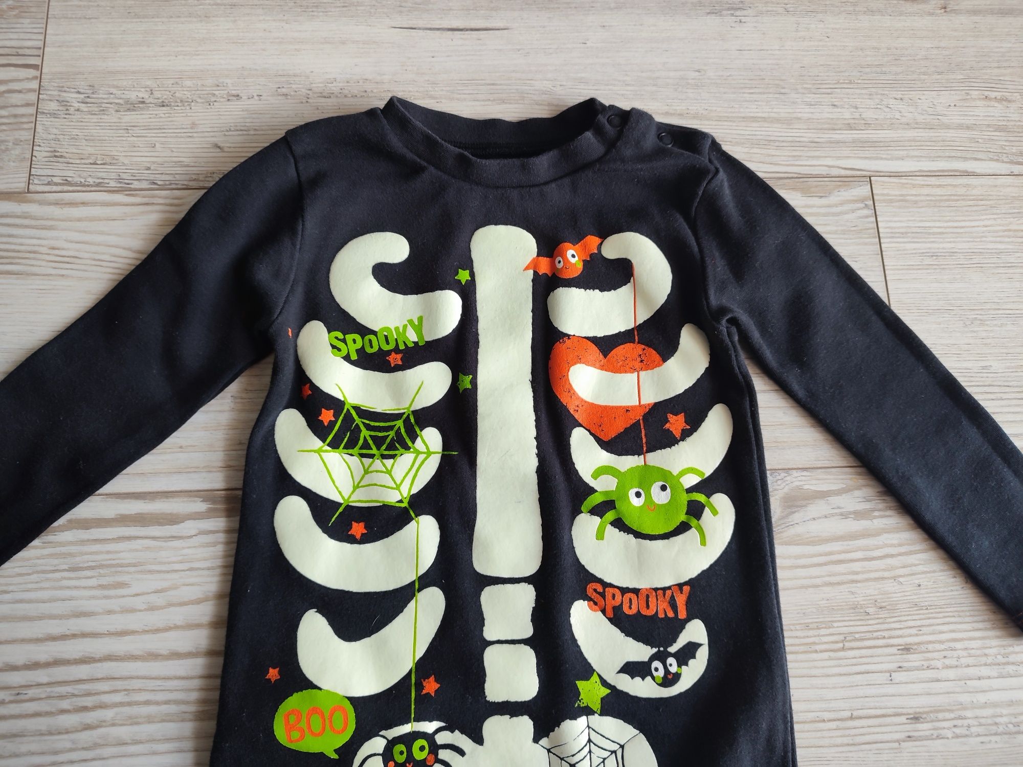 F&F śpiochy pajac świecący Halloween r.86