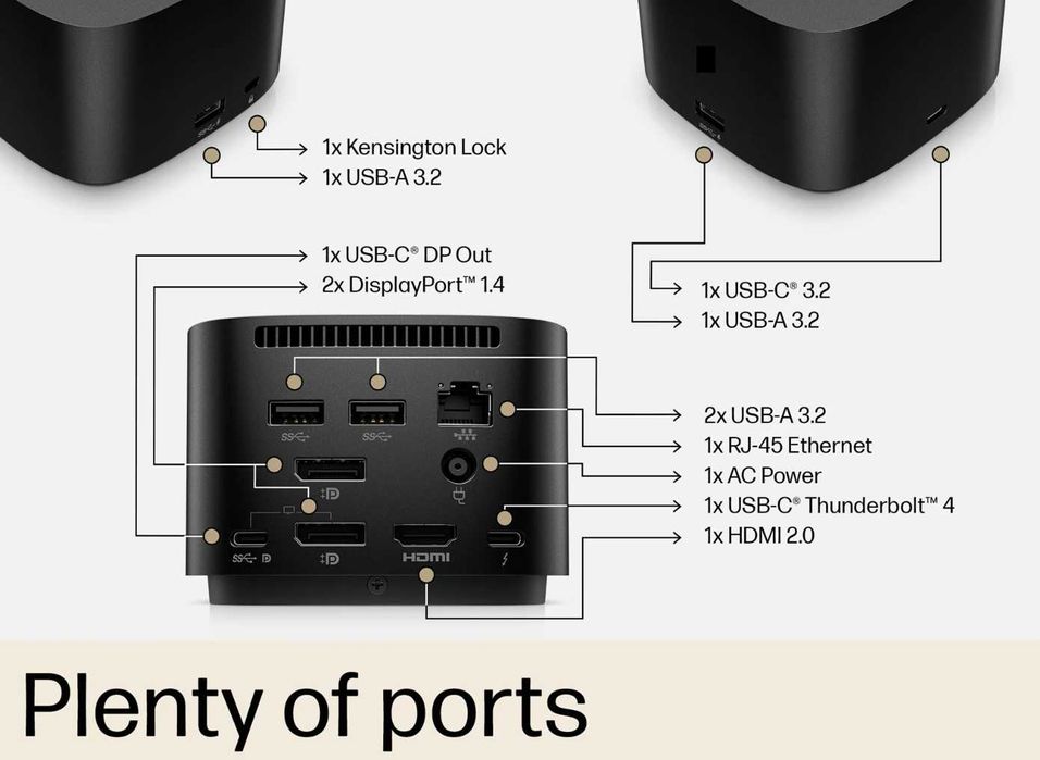 Док-станция HP 120W G4 Dock ITL (4J0A2AA) Thunderbolt ПОЛНЫЙ КОМПЛЕКТ