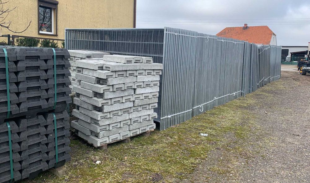 Ogrodzenie budowlane tymczasowe Panel owalny wzmocniony 3,5x2 m