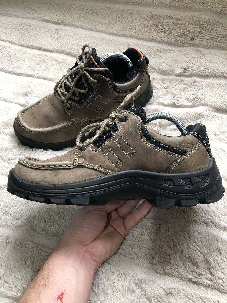 ECCO GORE-TEX (42-42.5) 27-27.5см мужские полуботинки туфли кожаные