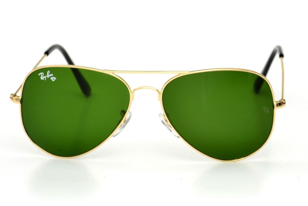 Сонцезахисні окуляри Ray Ban 3025D-green-gold 100% захист + чохол