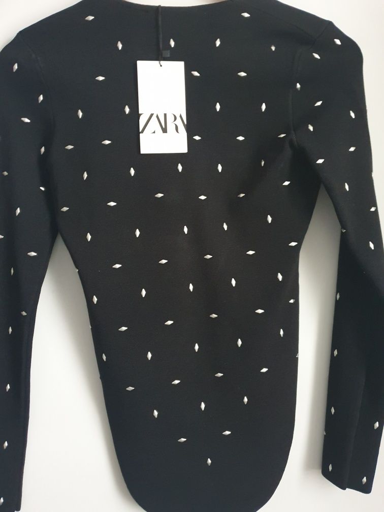 Body Zara czarne sweterek bluzka r. S nowe z metką