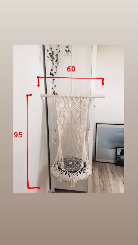 pleciony hamak dla kota huśtawka legowisko makrama boho diy
