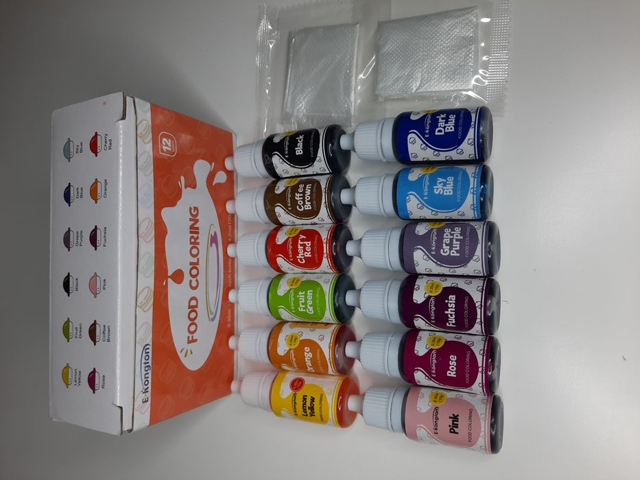 Barwniki spożywcze do dekorowania tortów ciast i innych produktów 12 k