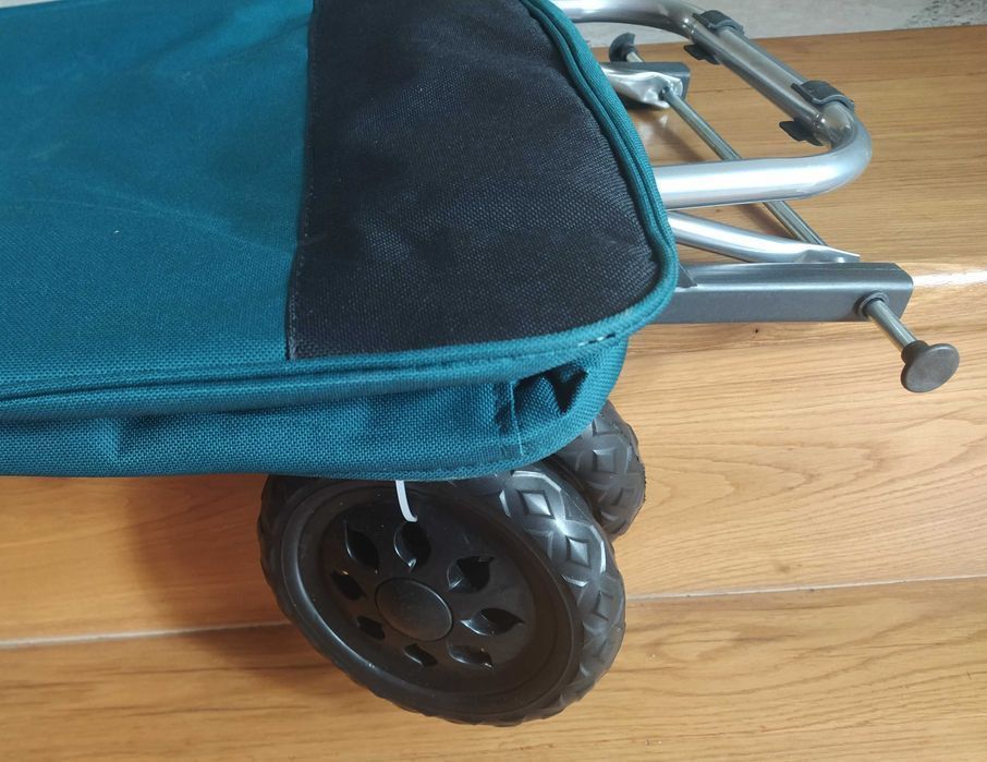 Torba wózek Zakupowy Semi Line BSL172 na kółkach na zakupy turkus