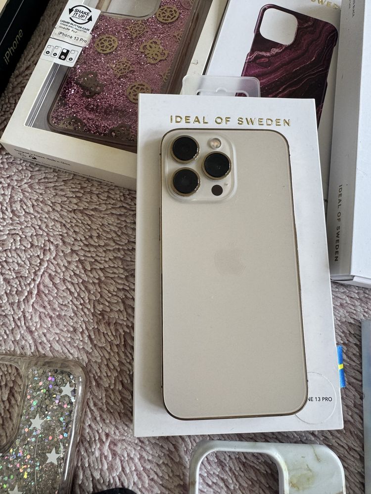 Iphone 13 pro 128 gb oryginalny bdb gold kolekcja erui case szkło