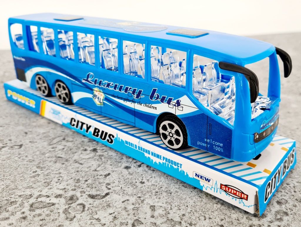 Zabawka dla dzieci niebieski autobus nowy zabawki