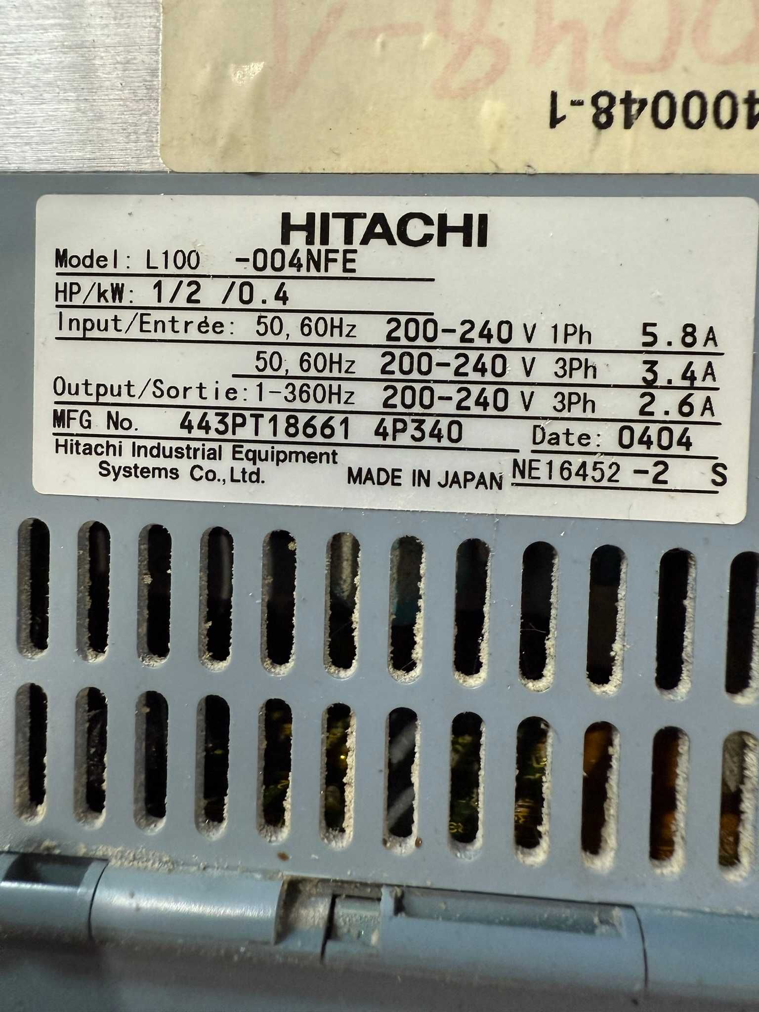 HITACHI Частотник,  перетворювач частот 0.4-2.2-7.5-11.0-15.0 220/380V