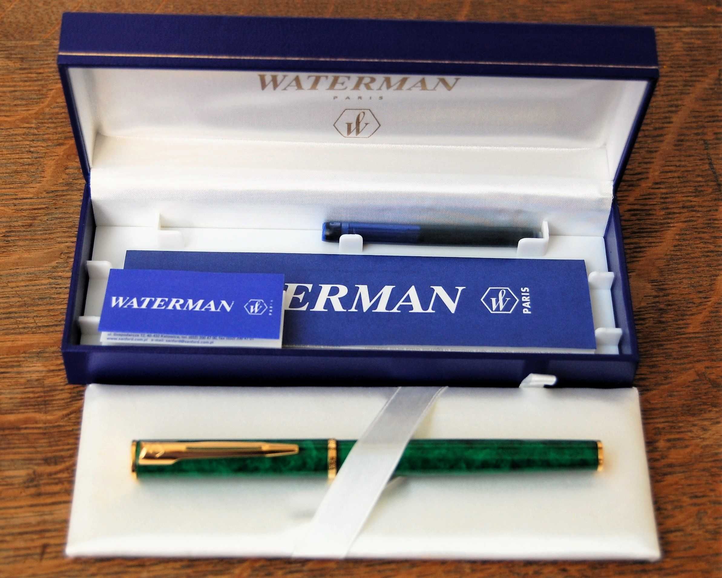 Pióro wieczne Waterman Apostrophe Green Marble zielony marmur złoto