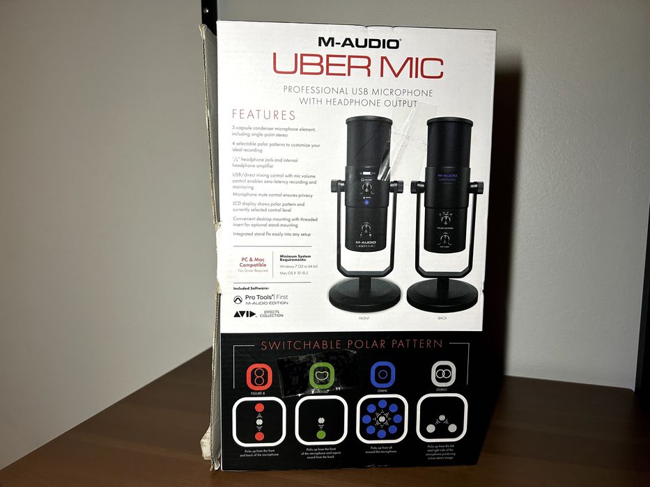 Microfone Condensador USB M-Audio Uber Mic - Studio - Streaming