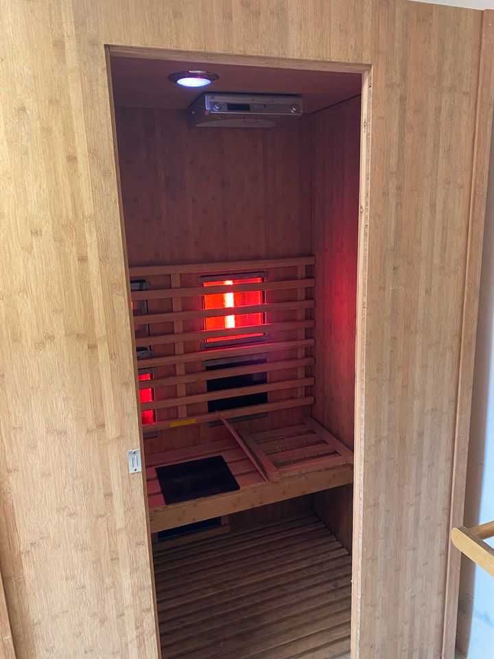 sauna infrared 1-2 osobowa szklane drzwi na podczerwien nowe lampy