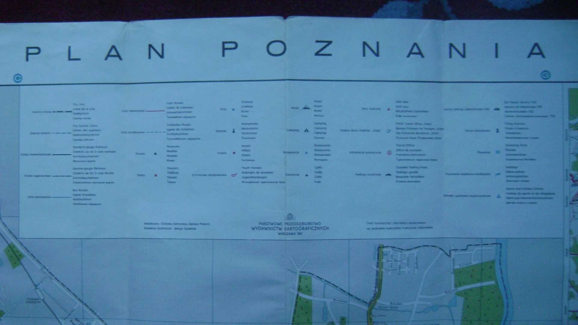 Starocie z PRL - Poznań = Plan Miasta z 1967r.