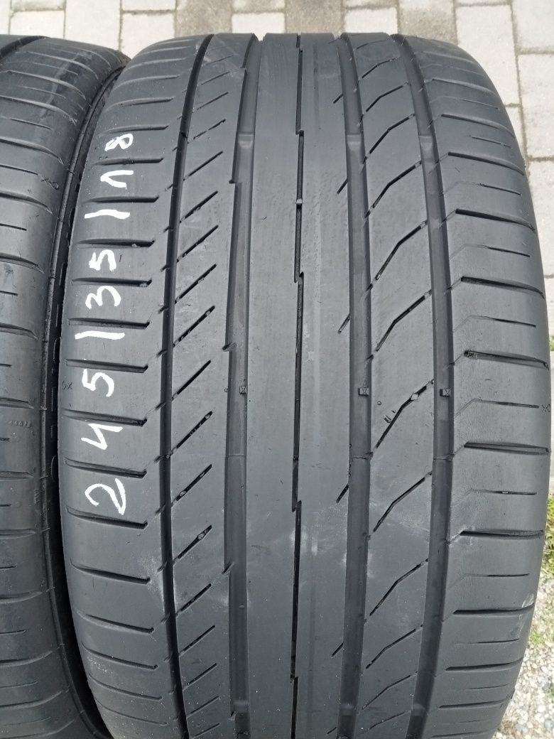2x Opony Używane Letnie 245/35R18 Continental