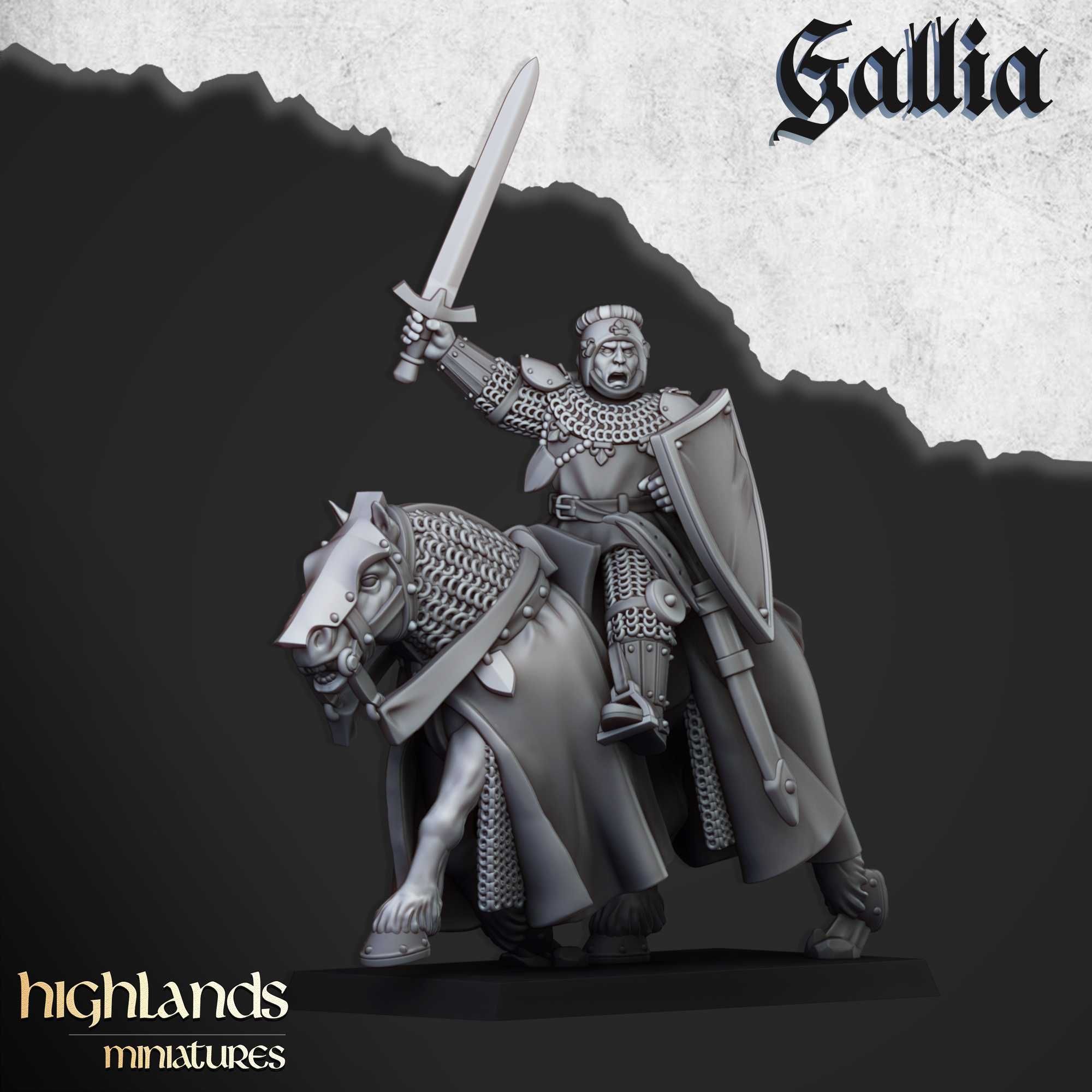 Young Knights of Gallia - WFB ToW AoS - Highlands Miniatures x5