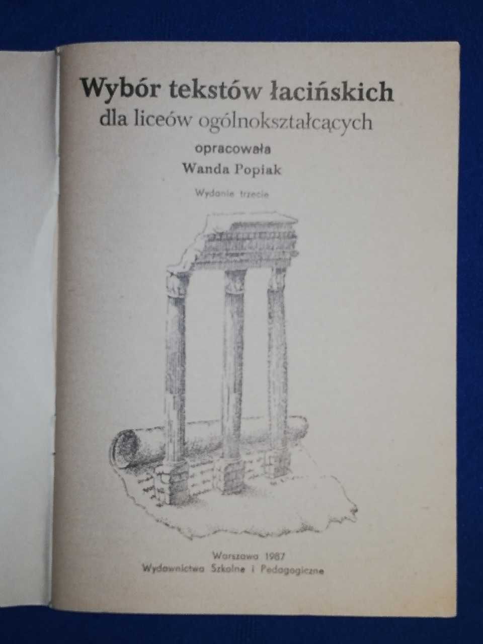 Wybór tekstów łacińskich dla liceum ogólnokształcących