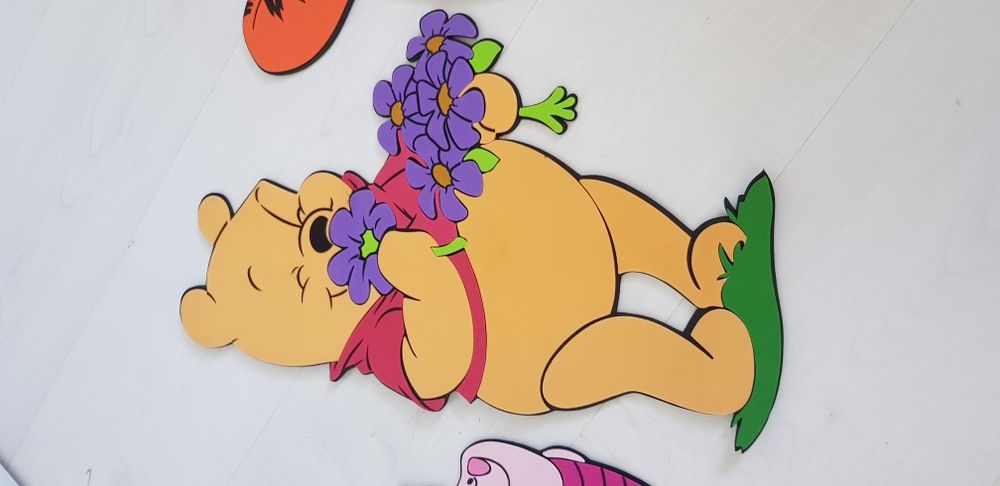 Zestaw Kubuś Puchatek Tygrsek Prosieczek Klapouchy  naklejki ścienne