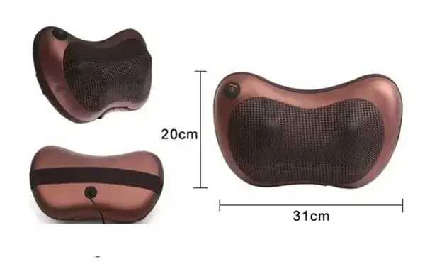 Массажна подушка 8 роликів для шиї та спини з інфрачервоним прогрівом