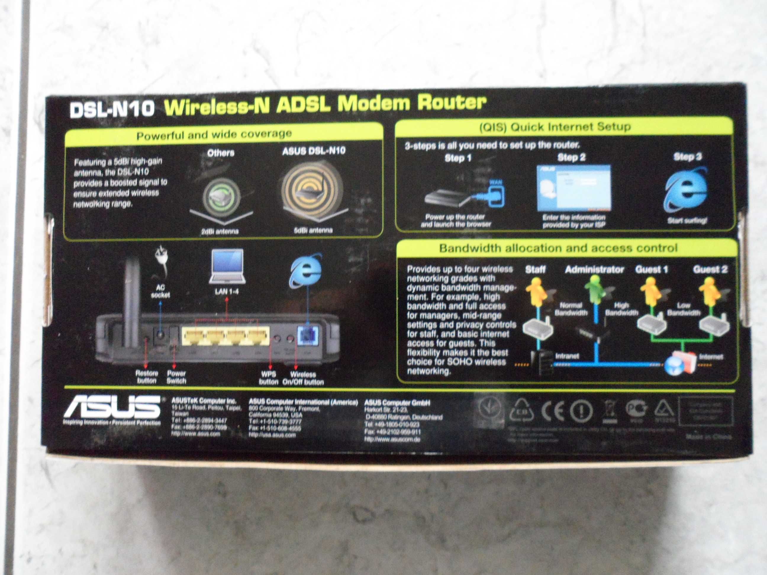 Modem Router ASUS DSL-N10 ADSL internet wi-fi
