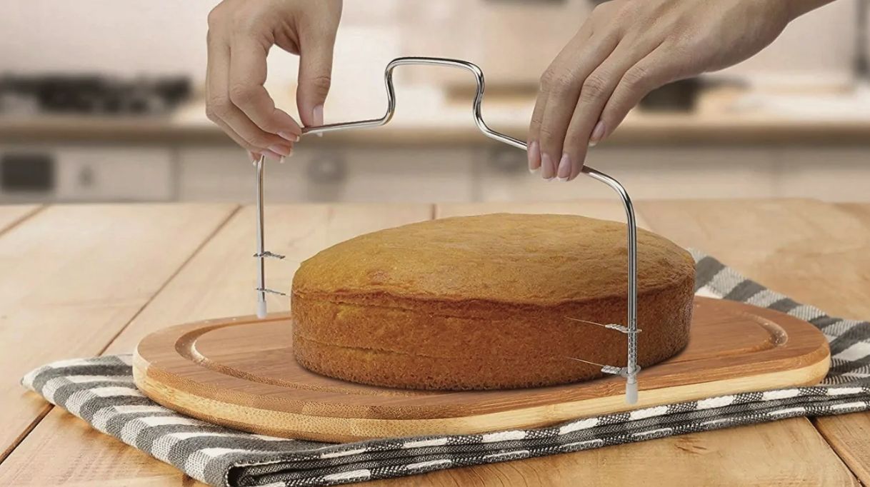 Nóż Strunowy Do Cięcia Ciasta Tortu Biszkoptu Podwójny 32Cm
