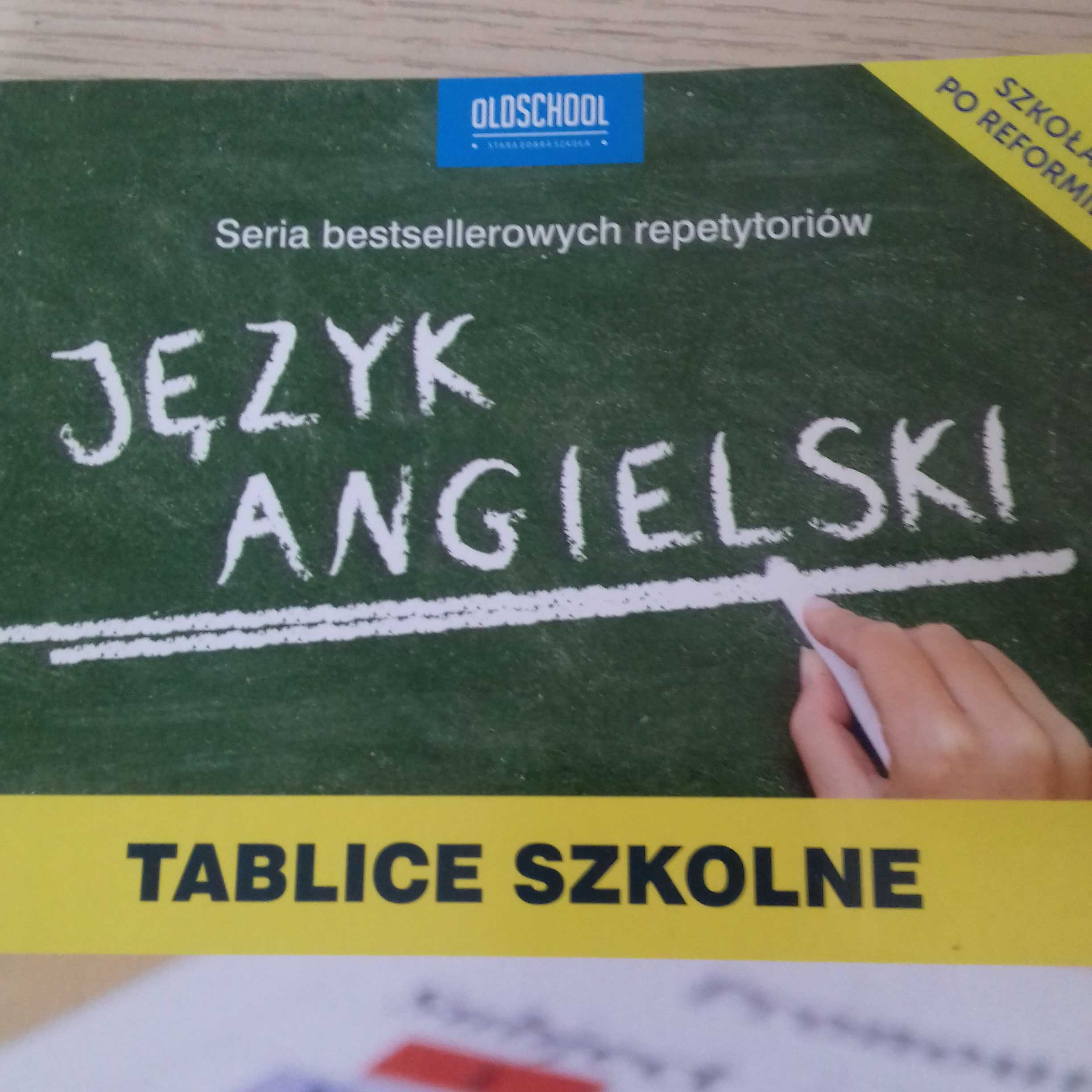 Język  angielski tablice szkolne szkola po reformie.