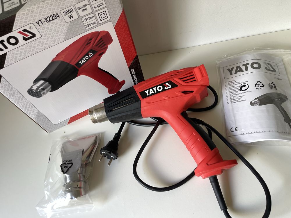 Opalarka Yato YT-82294, 2000W, 450-600C 2 biegi + 4 wymienne dysze
