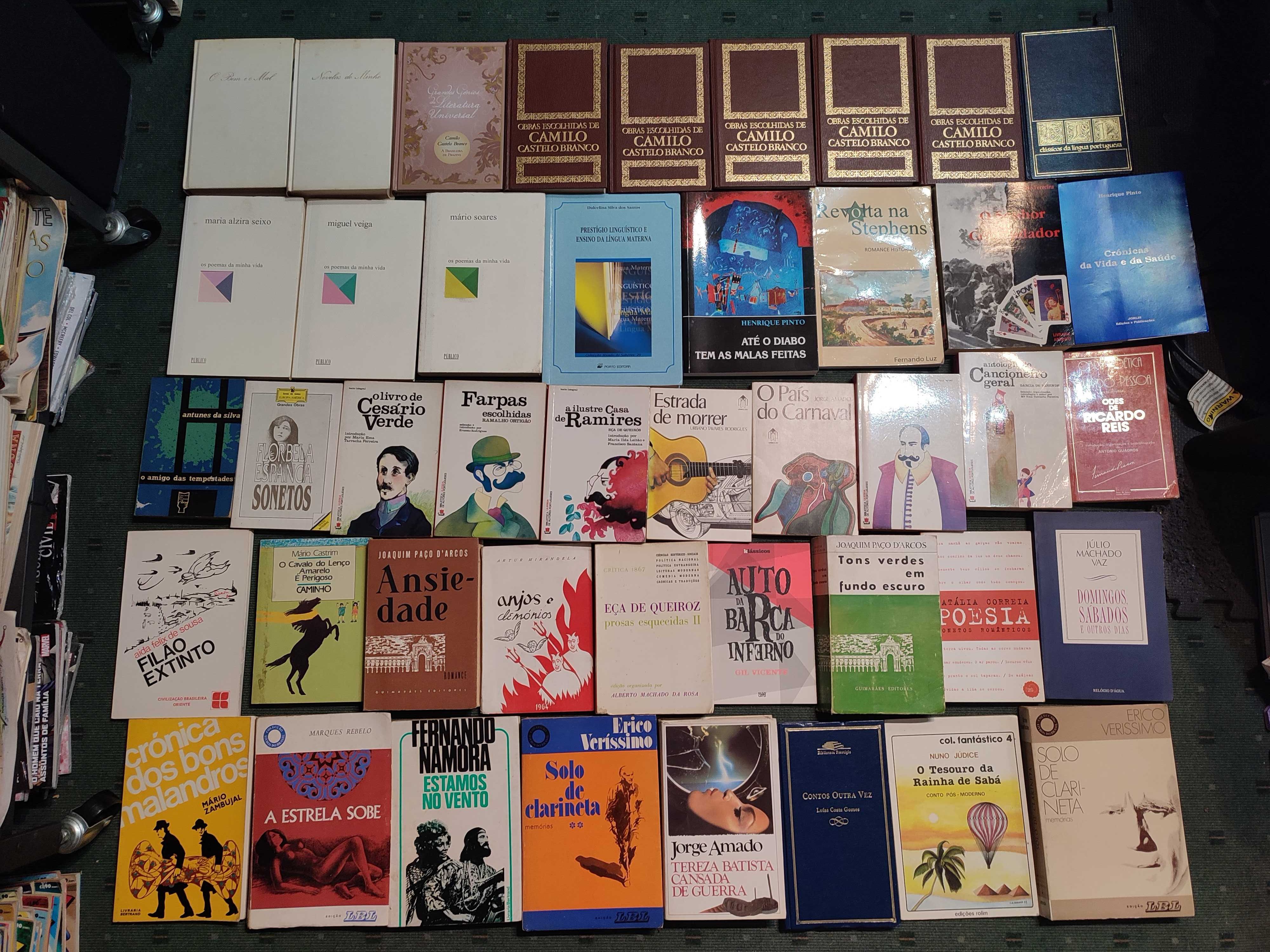 Grande Lote Livros Autores Portugueses e Lusófonos - cada 2 €
