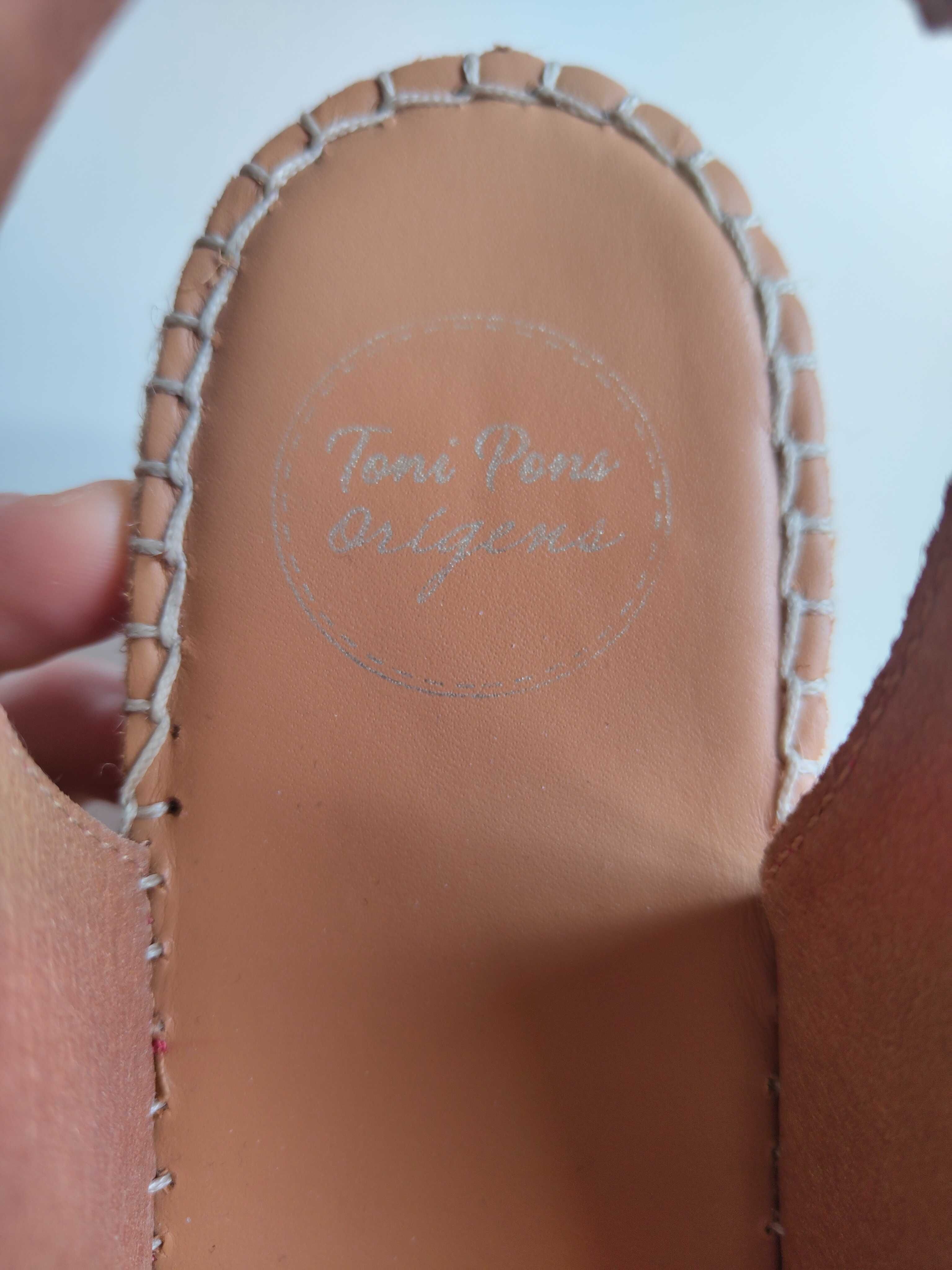 Czerwone espadryle damskie skórzane