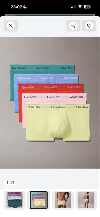 Calvin Klein нові мужские боксеры чоловічі 5 шт  оригінал розмір М, L