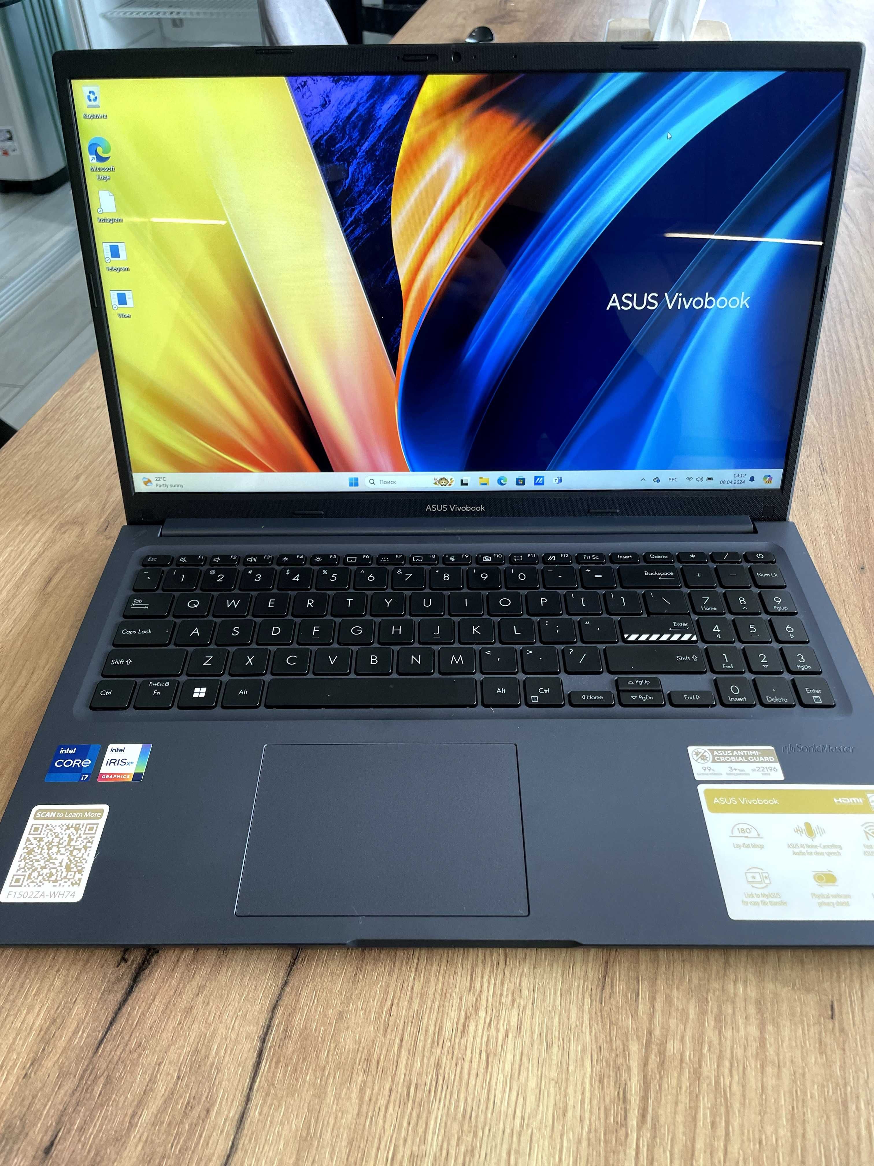 ASUS Vivobook 15 - Core i7-1255U • 16GB • Iris Xe • 512GB • Win 11