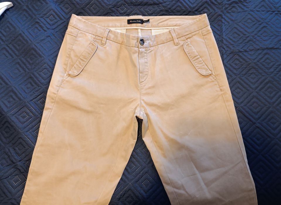 Calças bege Massimo Dutti