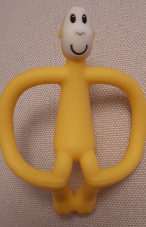 Іграшка-прорізувач Matchstick Monkey силіконовий Мавпочка Жовтий 10.5