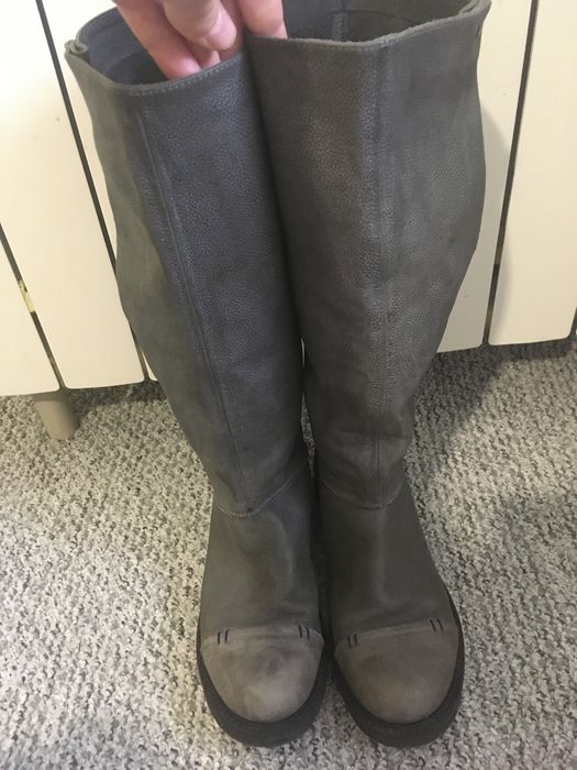 Кожаные сапоги деми 40