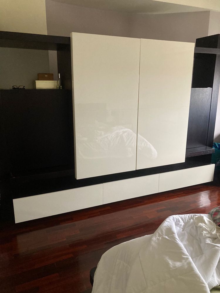 Movel de sala comportas deslizantes