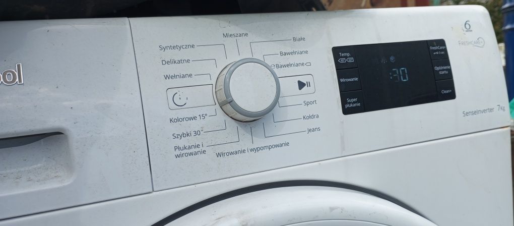 Drzwiczki programator i inne części do pralki Whirlpool FWG71283W