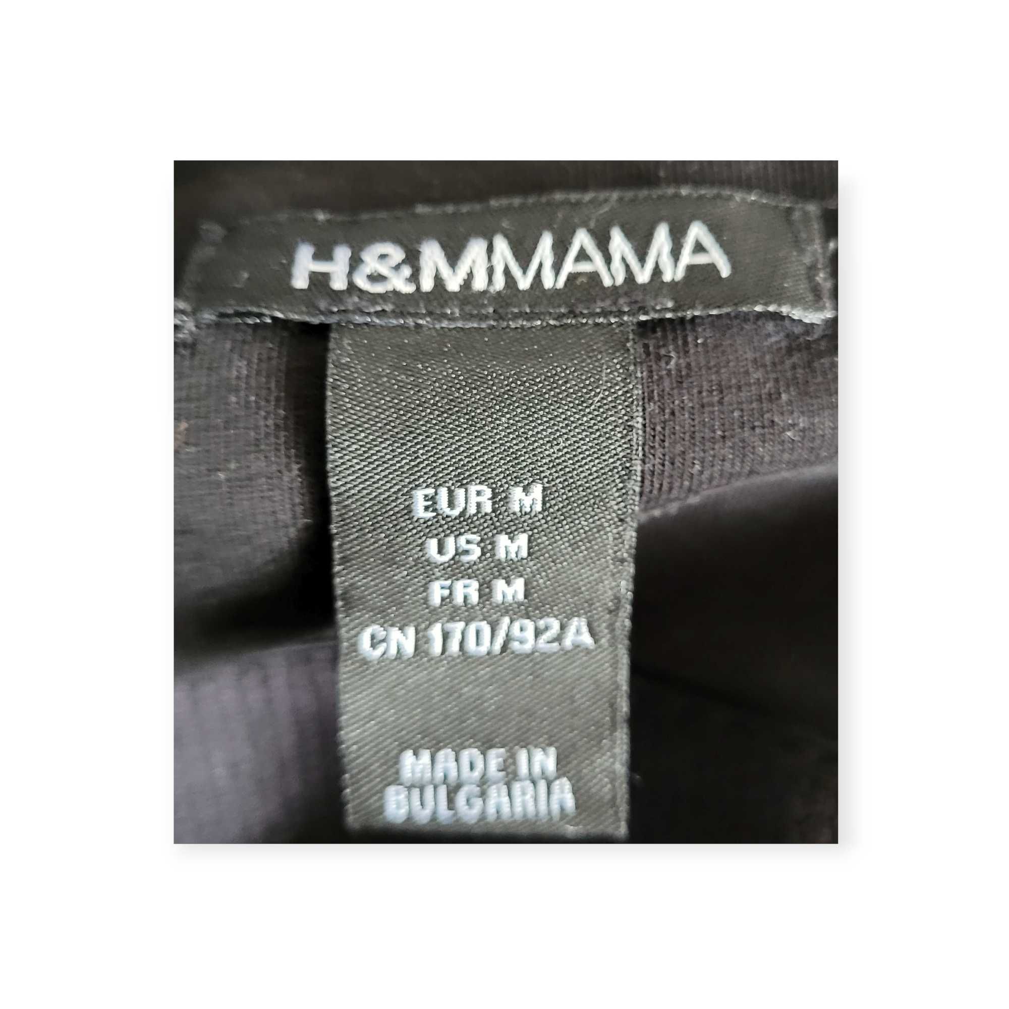 Czarna dopasowana sukienka ciążowa M wiązana H&M Mama midi do kolan