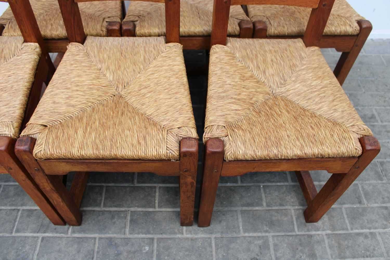 Solidny komplet 6 krzeseł dębowych cena za komplet 172