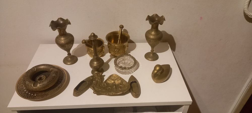 Peças de decoração em metal